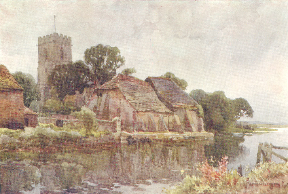 Wareham. Dorset. By Ernest Haslehust 1920 old antique vintage print picture